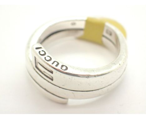 Genuine Gucci sterling silver ring with all correct Gucci stamps size R