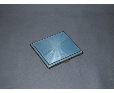 Hallmarked silver and enamel cigarette case with gilt interior 4ozt