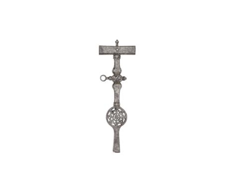 A German Combined Wheel-Lock Spanner And Turnscrew Early 17th CenturyOf iron, with baluster stem of swelling octagonal sectio