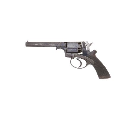 A 54-Bore Percussion Beaumont-Adams Patent Double-Action Five-Shot RevolverNo. B15792. And 31460.R., Circa 1855With blued oct