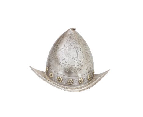 A Morion In North Italian 'Spanish' Style Of The Late 16th Century19th CenturyOf steel and made in two pieces, with tall almo