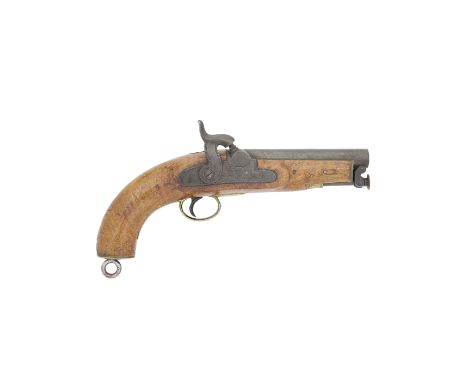 A 28-Bore Percussion Coastguard Belt Pistol Dated 1843 And 1846With plain barrel and tang, the former stamped '1843 ENFIELD' 