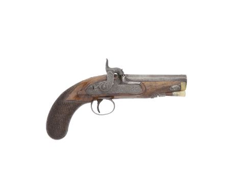 A 32-Bore Percussion Overcoat Or Travelling PistolSigned Wilkinson, London, Mid-19th CenturyWith rebrowned twist octagonal si