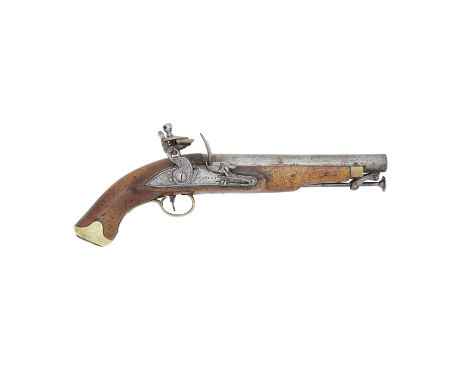 An 18-Bore Flintlock Commercial New Land Pattern Service PistolBy Cutler, Circa 1830With plain barrel and tang, signed border