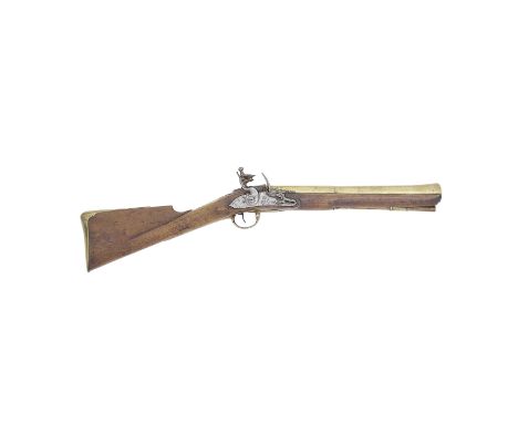 An Irish Brass-Barrelled Flintlock BlunderbussBy Blackwell Of Dublin, Late 18th CenturyWith earlier English barrel in two sta