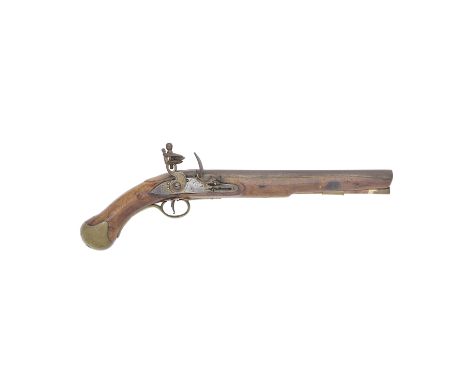 A 25-Bore Flintlock 1801 Pattern Long Sea Service PistolEarly 19th CenturyOf regulation pattern, the stock (fore-end with old