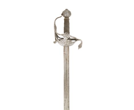 An Unusual English BackswordCirca 1640-50With tapering blade cut with two fullers along the back over nearly its entire lengt