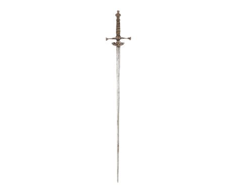 A Continental 'Transitional' Rapier Mid-Late 17th Century, Probably French Or GermanWith tapering double-edge blade of flatte