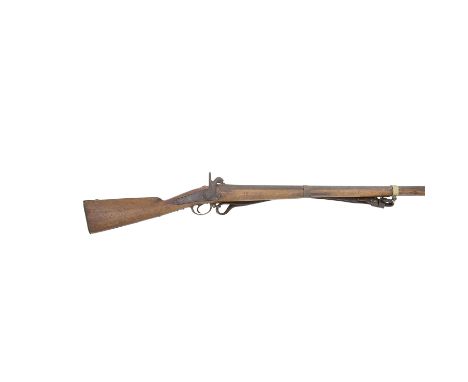 A Russian 13-Bore Percussion Military MusketNo. 4084, Dated 1849With russet barrel serial numbered at the breech and retained