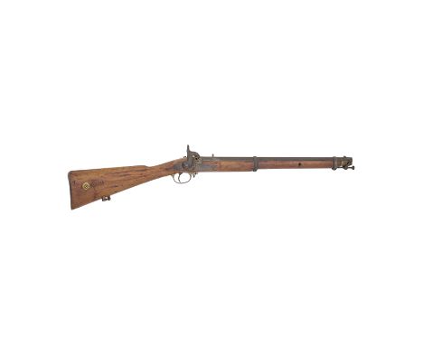 A 15-Bore Percussion 1856 Pattern Native (India) Police CarbineDated 1868Of regulation pattern, the sighted barrel stamped '6