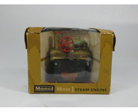A Mamod live steam static engine. Minor 1 boxed. 