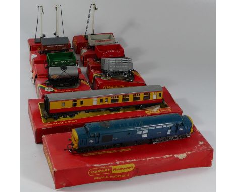 A collection of boxed Tri-ang and Hornby railways models to include- Esso Tank Wagon (R.008), Coal Wagon- Lancashire (R.100),