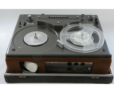 A Tandberg, series 15, Norwegian tape recorder, mid 20th Century, cased with instruction manual. 