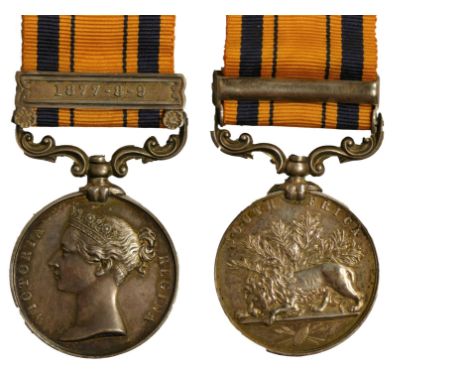 South Africa 1879, awarded to 389 Pte. J. Chatterton, 1/24th Foot, Queens South Africa, 1877-8-9 clasp. Provenance; purchased