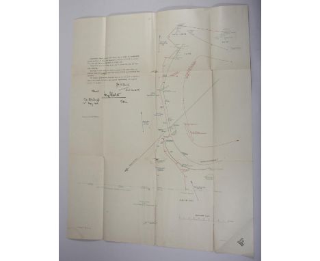 A collection of sea charts relating to the Battle of Jutland, May 31st 1916, printed by Malby &amp; Sons, Lith; German Plan I