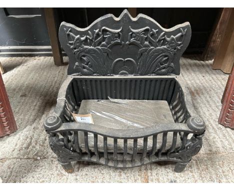 A Victorian style cast iron fire grate, 48cm (h) x 46cm (w) x 30cm (d) / All lots are located at Gower Reclamation, Unit 17b,