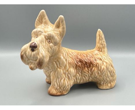 Sylvac beige spotty dog porceline figurine number 72, good condition, 13cm high  / All lots are located at Gower Reclamation,