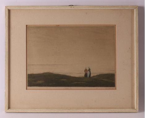 Tjeerd Bottema (Katwijk 19-Katwijk 19)Bottema, Tjeerd (Langezwaag 1884-1978 Katwijk) "Silent sea", signed in full in pencil b