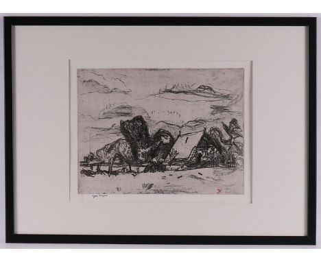Jan Wiegers (1893-1959)Wiegers, Jan (Oldenhove 1893 A'dam-1959) "Farm in Groninger landscape", signed in full l.l. and monogr