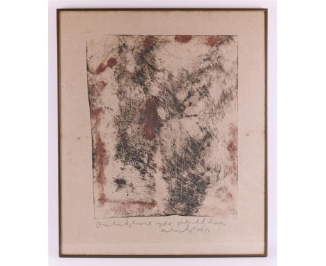 Heijboer, Anton (Sumatra 1924-2005) "Avoided adult mom", signed in full in pencil, etching/paper, h 53 x w 43 cm.