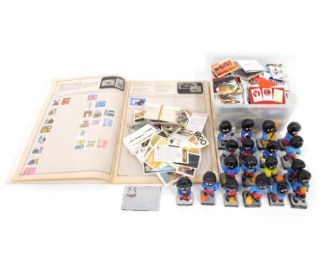 Various Robertson's Jam footballer figures, 6cm high, and various trade cards, Gay Venture stamp album, etc. (a quantity) 