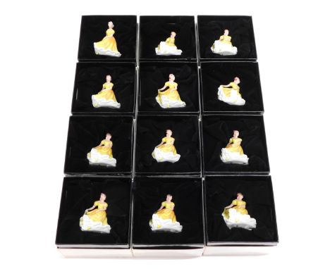 Various Royal Doulton miniature figures, Ninette, M206, printed marks beneath, 6cm high. (12, boxed) 