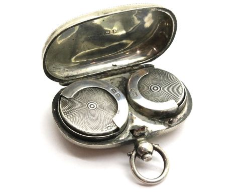 Hallmarked silver full and half sovereign case, 28g. P&amp;P Group 1 (£14+VAT for the first lot and £1+VAT for subsequent lot
