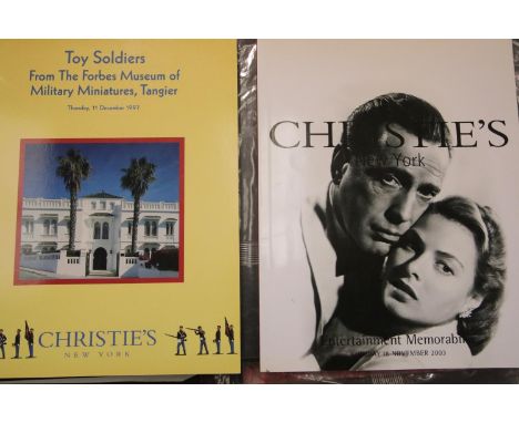 Ten Christie's New York entertainment memorabilia catalogues 1999-2001. P&amp;P Group 3 (£25+VAT for the first lot and £5+VAT