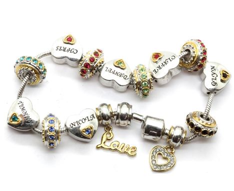 Bradford Exchange charm bracelet. 55g. P&amp;P Group 1 (£14+VAT for the first lot and £1+VAT for subsequent lots) 