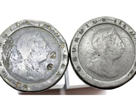 Two George III cartwheel twopences. P&amp;P Group 1 (£14+VAT for the first lot and £1+VAT for subsequent lots) 