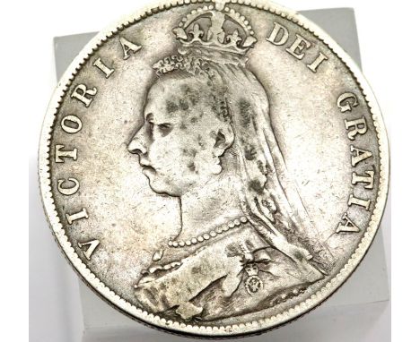 1891 - Silver Half Crown of Queen Victoria. P&amp;P Group 1 (£14+VAT for the first lot and £1+VAT for subsequent lots) 