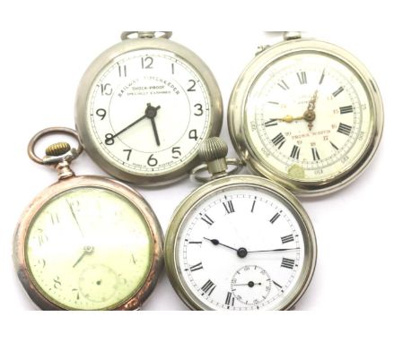 Four vintage pocket watches (not working at lotting.) P&amp;P Group 1 (£14+VAT for the first lot and £1+VAT for subsequent lo