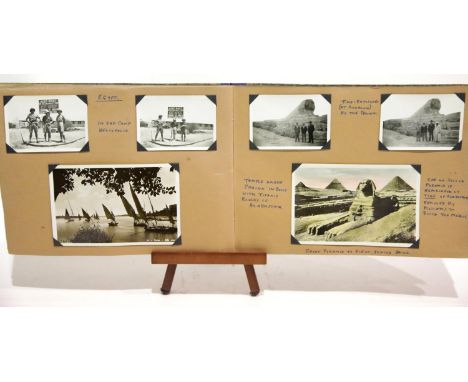 Album of post-war Swiss postcards and photographs, most annotated, album dated 1946 by inscription. P&amp;P Group 1 (£14+VAT 