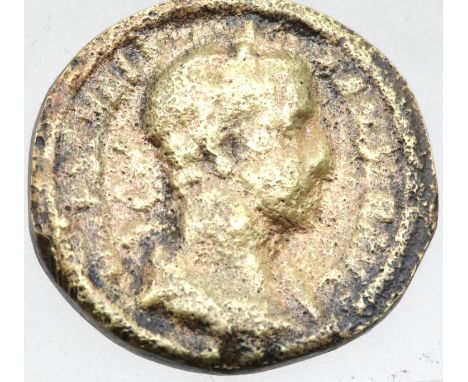 Roman Orichalcum AE2/3 Provincial of Emperor Severus Alexander Laureate - Reverse Victory holding trophy. P&amp;P Group 1 (£1