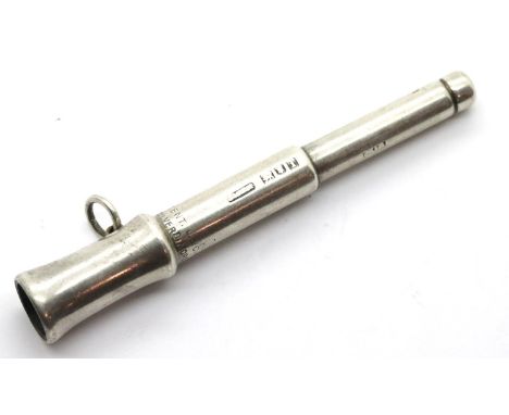 Hallmarked silver cigar piercer, 8g. P&amp;P Group 1 (£14+VAT for the first lot and £1+VAT for subsequent lots) 