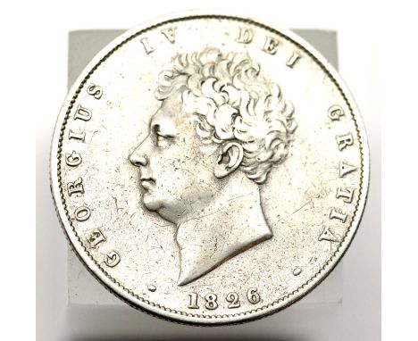 1826 - Silver Half Crown of King George IV. P&amp;P Group 1 (£14+VAT for the first lot and £1+VAT for subsequent lots) 