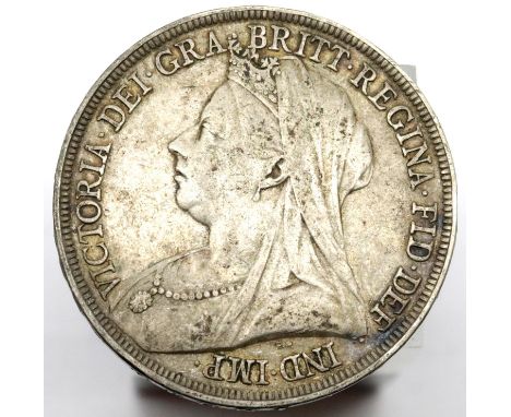 1896 Victoria veiled head crown. P&amp;P Group 1 (£14+VAT for the first lot and £1+VAT for subsequent lots) 