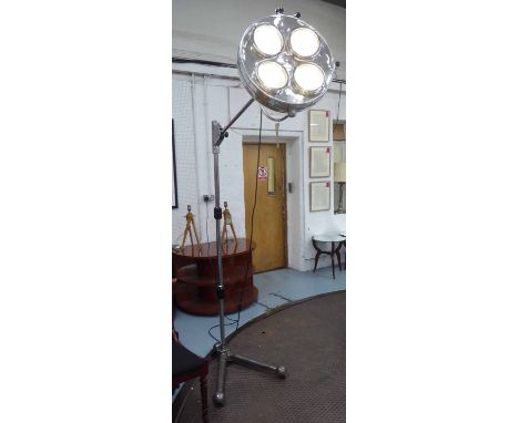 SURGERY LIGHT, adjustable on wheeled frame.