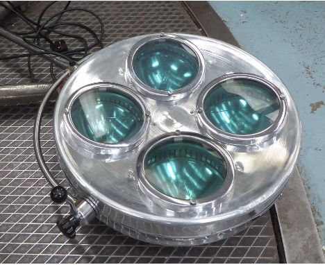 SURGERY LIGHT, adjustable on wheeled frame. (with faults)