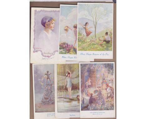 Tarrant, Margaret, five postcards, also Constance Symonds and M. Sowerby (Amethyst). Nice lot (7)
