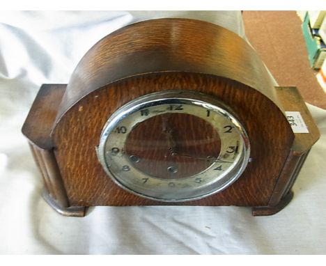 Clock - 'Perivale' English Oak Cased  Mantle Clock c1950, needs some restoration.  All original.