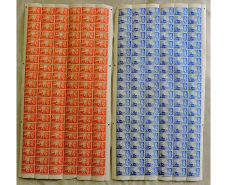 Great Britain (Channel Islands) 1948-Liberation 3rd Anniversary SG C1 and C2 in u/m mint sheets of (240-1d plate 2) 2.1/2 pla