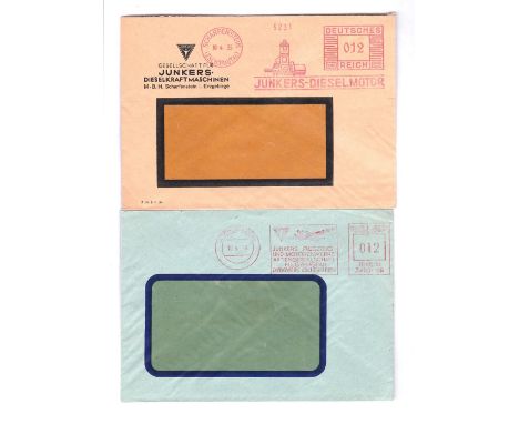 German Commercial Envelopes -Society for Junkers Diesel Engine Society envelope cancelled 10.4.1935 Scharfenstein with a grou