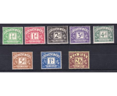 Great Britain 1937-38-Postage Due set 1/2d + 2/6 (SG D27-D34) fresh l/m/mint (SG£300)
