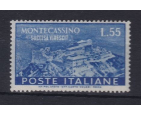 Italy 1951-Restoration of Monte Cassino (SG791) m/mint Cat value £110