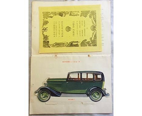 The Modern Motor Car - A large format, 9¾" x 14" 16 Page thin Card booklet issued by shell Motor Oils in 1933. Each page feat