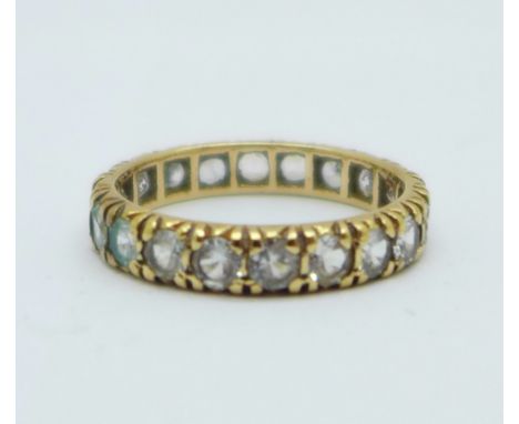 A 9ct gold eternity ring, 2.6g, M 