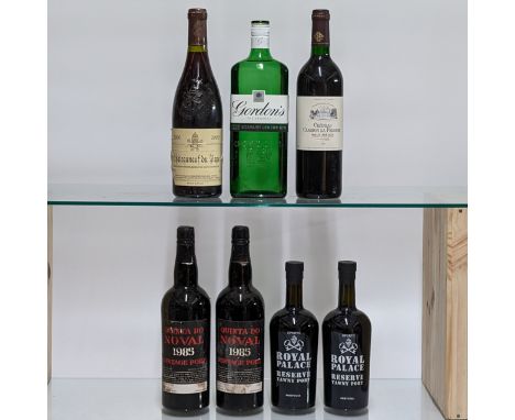 Assorted Wine and Port, to include: Quinta do Noval, Vintage Port, 1985, two bottles; Royal Palace, Reserve Tawny Port, two b