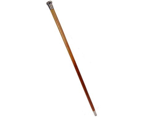 An original likely WWI First World War era Edwardian officers parade stick / walking cane. 90cm long. With Malacca shaft, and