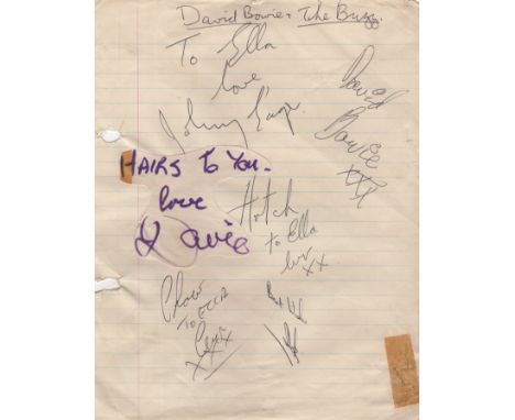  BOWIE DAVID: (1947-2016) English Musician and Actor. A rare, early vintage black ink signature ('David Bowie xxx') on a smal